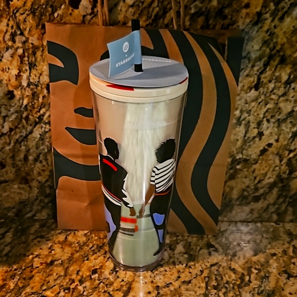 NWT Starbucks Black History Month Damon Brown brand new 24 Oz Tumbler